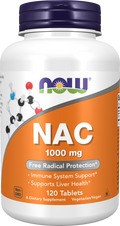 NOW NAC 1000mg Tablets - N-Acetyl Cysteine Amino Acid - 120 Count