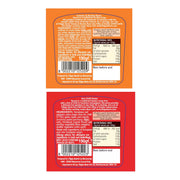 Back label artwork featuring ingredient declarations, nutrition facts, allergen information, barcode, and storage instructions for 2 x 190g Filippo Berio pesto jars including Tomato & Ricotta Pesto and Hot Chilli Pesto.