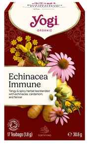 Yogi Tea Organic Echinacea Immune Herbal Tea box 17 teabags 30.6g