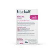 Bio-Kult Pro-Cyan supplement facts and ingredients label on white background