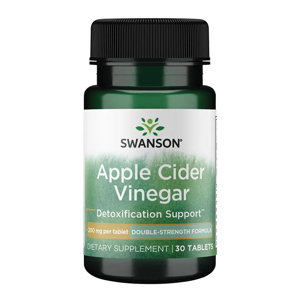 Swanson Apple Cider Vinegar 200mg 30 tablets bottle supplement