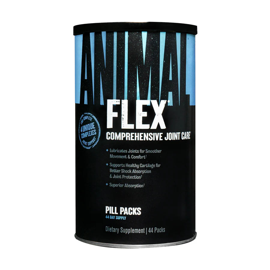 Front image: Animal Flex joint support supplement box sachet packs 44 count