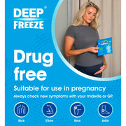 Deep Freeze Cold Patch cooling therapy patch sachet packaging 1 count applied cooling patch lifestyle image
