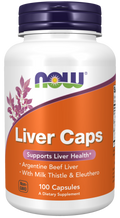 NOW Liver Capsules with Milk Thistle Extract - 100 Count