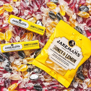 Jakemans Honey & Lemon Soothing Menthol Lozenges, bag packaging, honey and lemon flavour, 73g, menthol sweet use