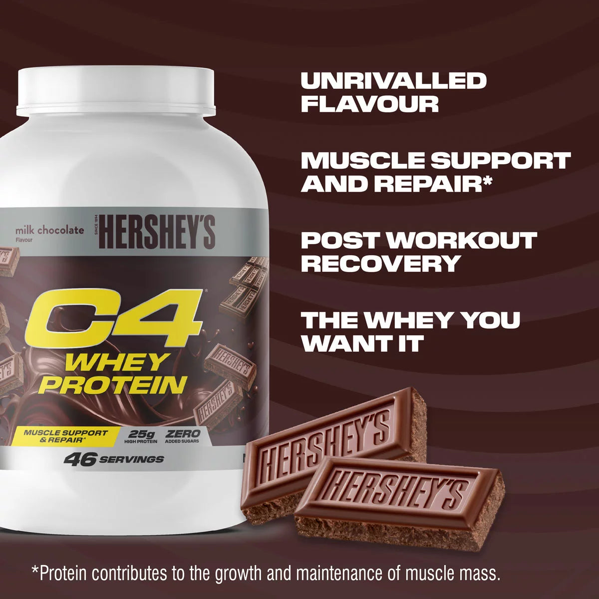 Cellucor C4 Whey Protein Powder Hershey Chocolate - 1.61kg