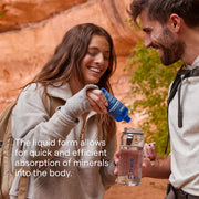 Lifestyle Image: Trace Minerals 40000 Volts electrolyte liquid hydration supplement bottle 237ml