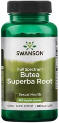 Swanson Butea Superba Wurzel 400 mg 60 Kapseln | Unterstützung der sexuellen Gesundheit