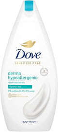 Dove Derma Hypoallergenic Body Wash, Fragrance Free - 450ml