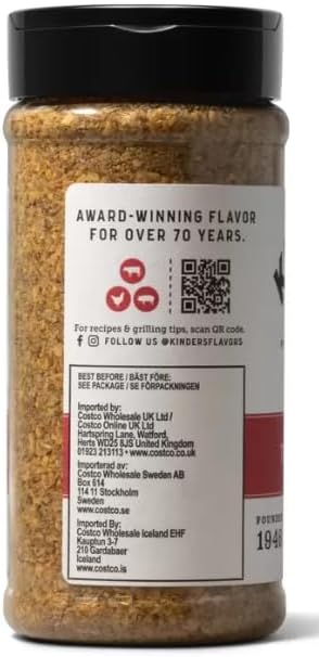 Side image: Kinder's The Steak Blend Seasoning shaker jar 362g steak seasoning blend