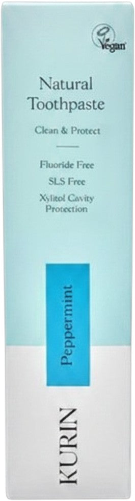 Kurin Natural Toothpaste Peppermint Fluoride Free 100ml box