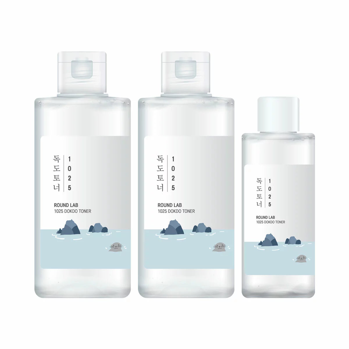Round Lab 1025 Dokdo Toner facial toner bottle set water-based skincare 2 x 200ml + 100ml
