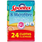 Spontex Microfibre Collection Cleaning Cloths 24 Pack front packaging
