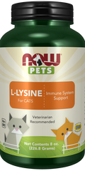 NOW Pets L-Lysine Powder for Cats - Pure Amino Acid Supplement - 226.8 g