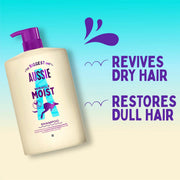Aussie Miracle Moist Shampoo and Conditioner Set 2 x 1L for everyday hair care