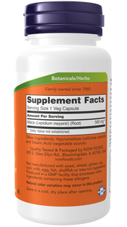 Now Foods Maca 500 mg Veg Capsules