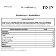 TRIP Mindful Blends Summer Mixed Pack 12 x 250ml cans Sicilian Lemon ingredients and nutrition information