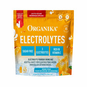 Organika Electrolytes Orange Cream drink mix 45 sachets 158g pouch