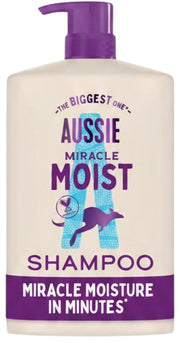 Aussie Miracle Moist Shampoo with Macadamia Nut Oil pump bottle 1L front packaging