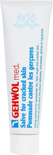 Gehwol med Salve for Cracked Skin, foot care salve tube packaging, botanical fragrance, 75ml tube