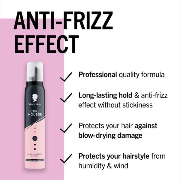 Schwarzkopf Curl Mousse Hold 3 Anti-Frizz Effect aerosol mousse can 200ml ingredients and product information