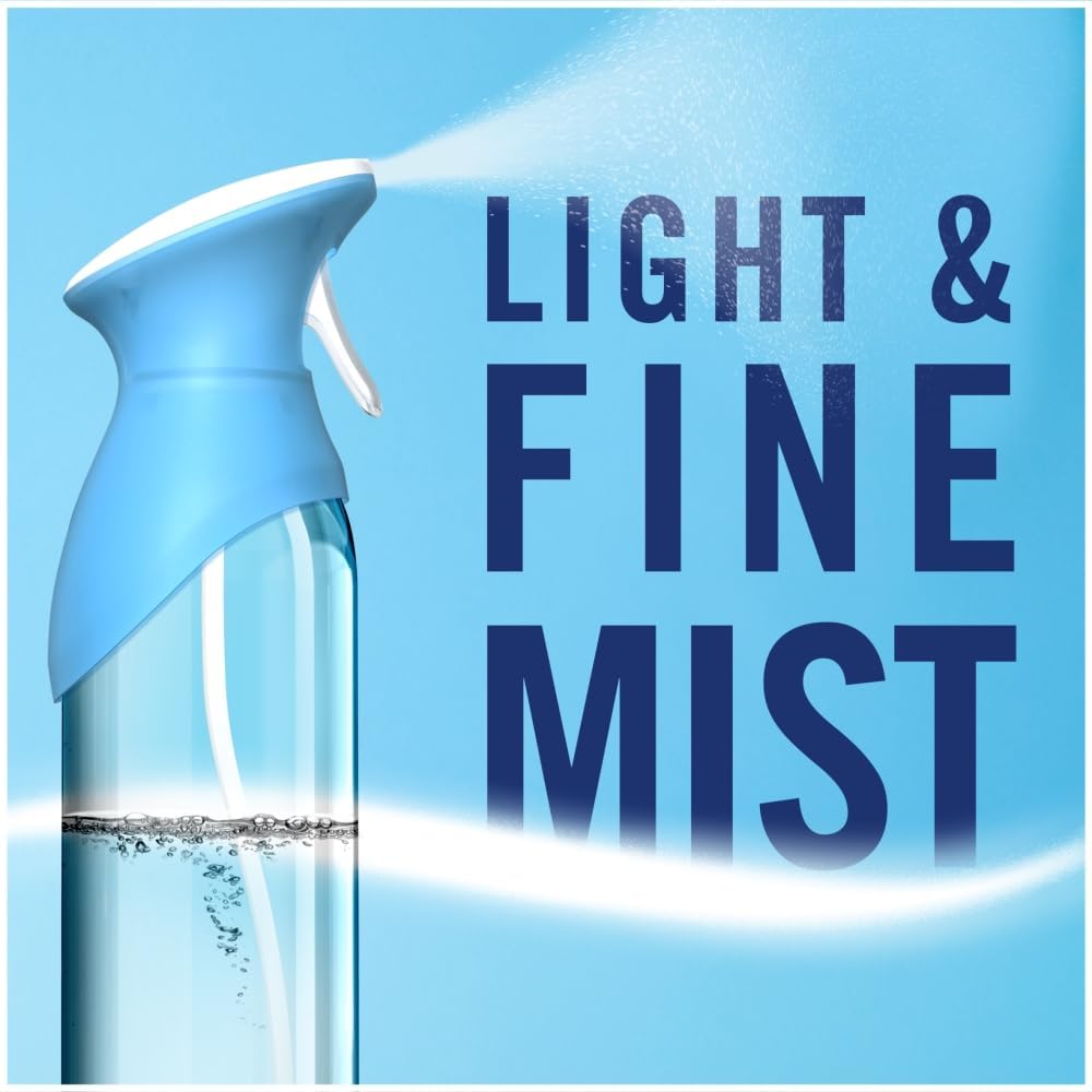 Febreze Air Mist Fresh Linen Air Freshener aerosol spray 185ml usage instructions