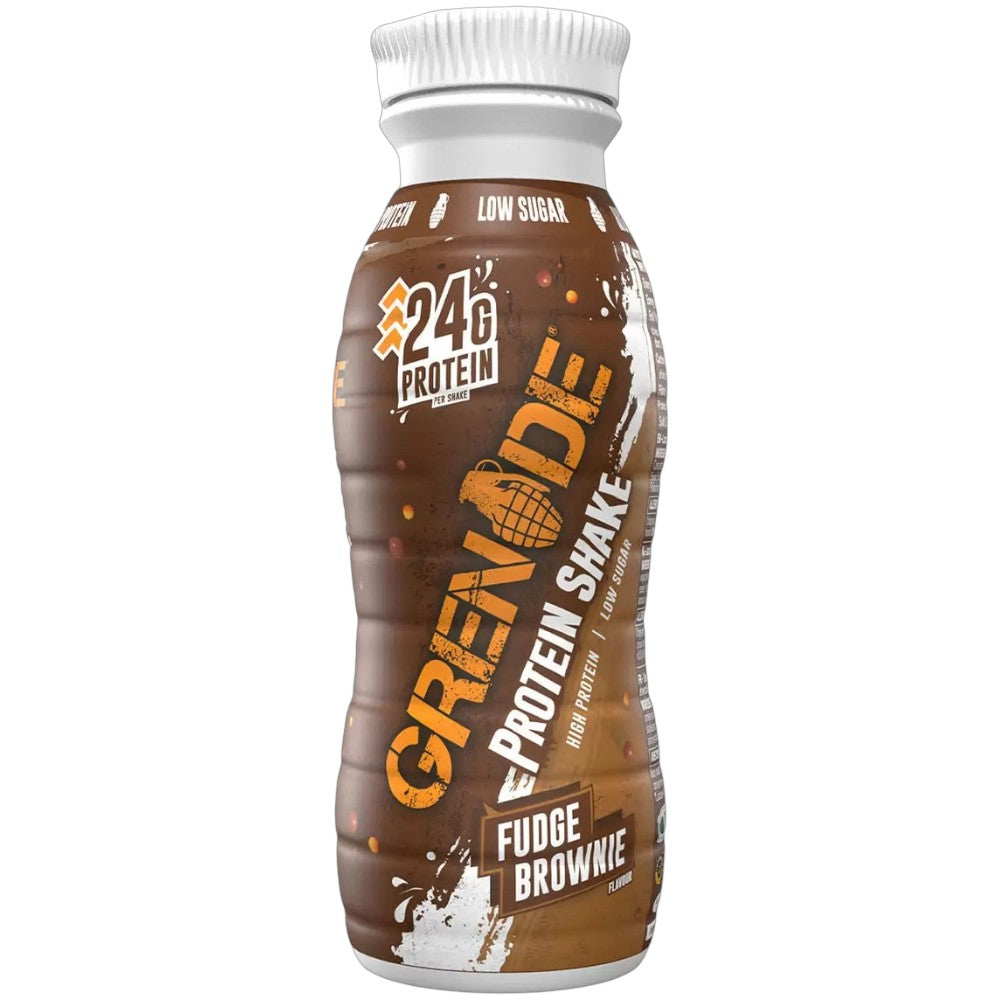 Grenade Fudge Brownie high protein shake chocolate flavour ready to drink 330ml front packaging