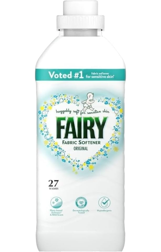 Fairy Original Fabric Softener 27 Washes 891ml fabric conditioner bottle