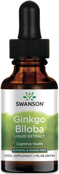 Swanson Ginkgo Biloba Flüssiger Extrakt Ohne Alkohol & Zucker – 29.6ml