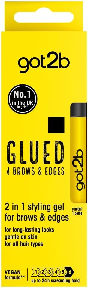 got2b Glued 4 Brows and Edges 2 in 1 Styling Gel 16ml front product box packaging
