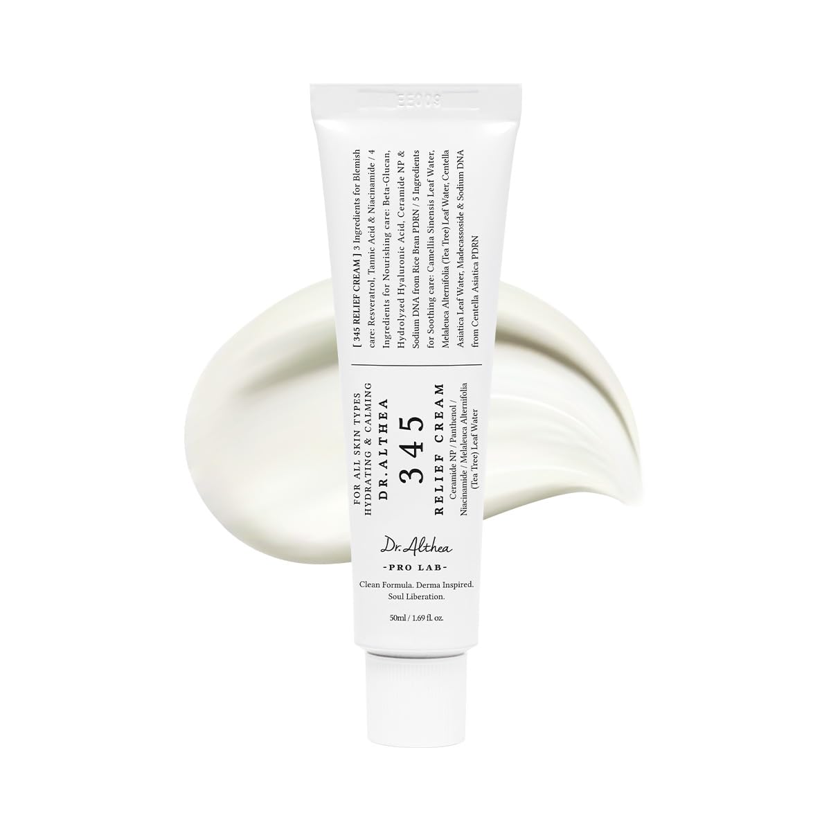Dr. Althea 345 Relief Cream facial moisturiser tube fragrance-free vegan skincare 50ml