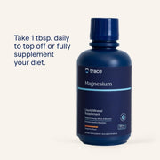 How to Use Image: Trace Minerals Liquid Magnesium 300mg tangerine liquid usage instructions bottle 473ml