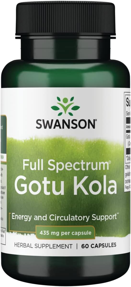 Swanson Full Spectrum Gotu Kola 435mg 60 Capsules Pack of 2