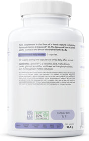 Supplement facts panel for Osavi Liposomal Vitamin C showing Liposovit®-C.