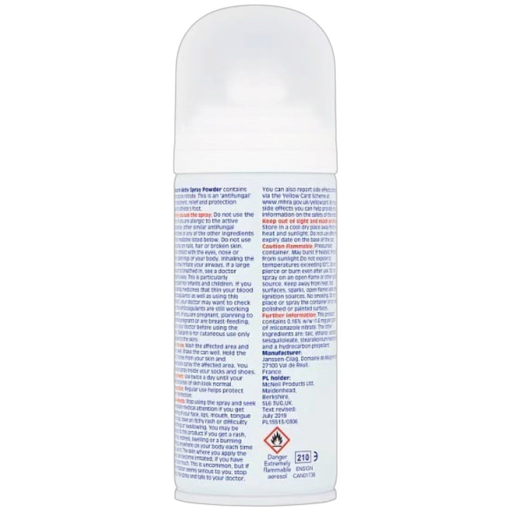Daktarin Aktiv Spray Powder miconazole nitrate 0.16% topical aerosol 100g ingredients