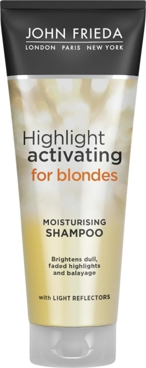 John Frieda Highlight Activating Moisturising Shampoo, tube packaging, sparkling citrus fragrance, 175ml