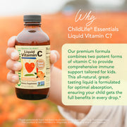 ChildLife Essentials Liquid Vitamin C kids liquid supplement orange flavour 118ml
