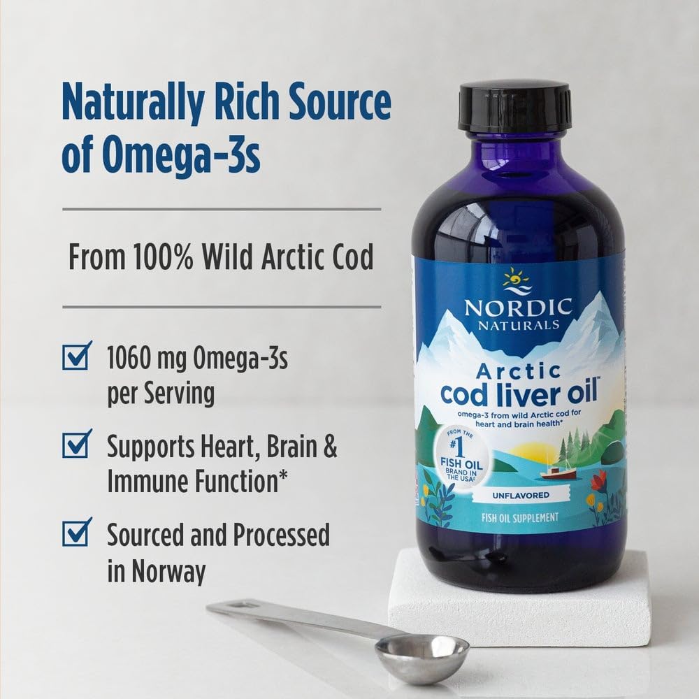 Nordic Naturals Arktisches Lebertran - 1060mg Omega-3 + Vitamin A Flüssig