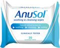 Anusol Beruhigende Reinigungstücher mit Hamamelis & Aloe – 30 Tücher