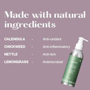 ingredients image: Balmonds Body Hand and Hair Wash 200ml ingredients herbal extracts calendula chamomile nettle