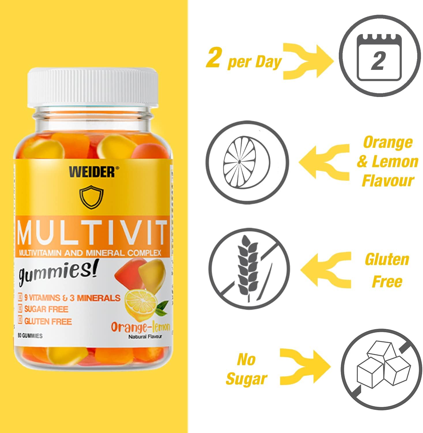 WEIDER Multivit Multivitamin and Mineral Complex Gummies - 210 count
