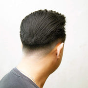 Lifestyle/use image: Uppercut Deluxe Clay Hair Pomade 70g textured hairstyle styling routine