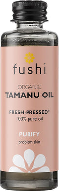 Fushi Organic Tamanu Oil 50 ml | Fresh-Pressed & 100% Pure Purifying Oil for Problem & Blemish-Prone Skin