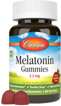 Carlson Melatonin Gummies 2.5 mg Strawberry Vegetarian Gummies