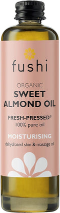 Fushi Organic Sweet Almond Oil 100 ml | Fresh-Pressed & 100% Pure Moisturising Oil for Skin, Hair & Massage