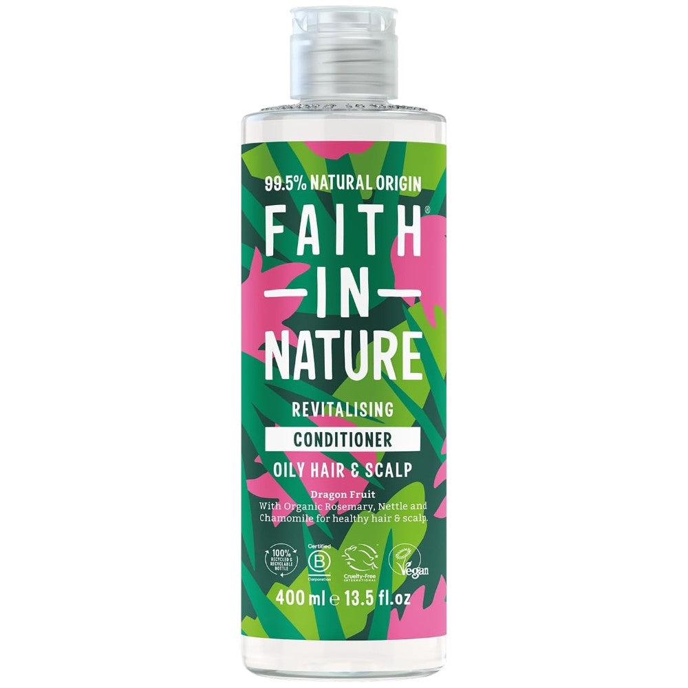 Faith In Nature Dragon Fruit Revitalising Conditioner, bottle packaging, dragon fruit, 400ml