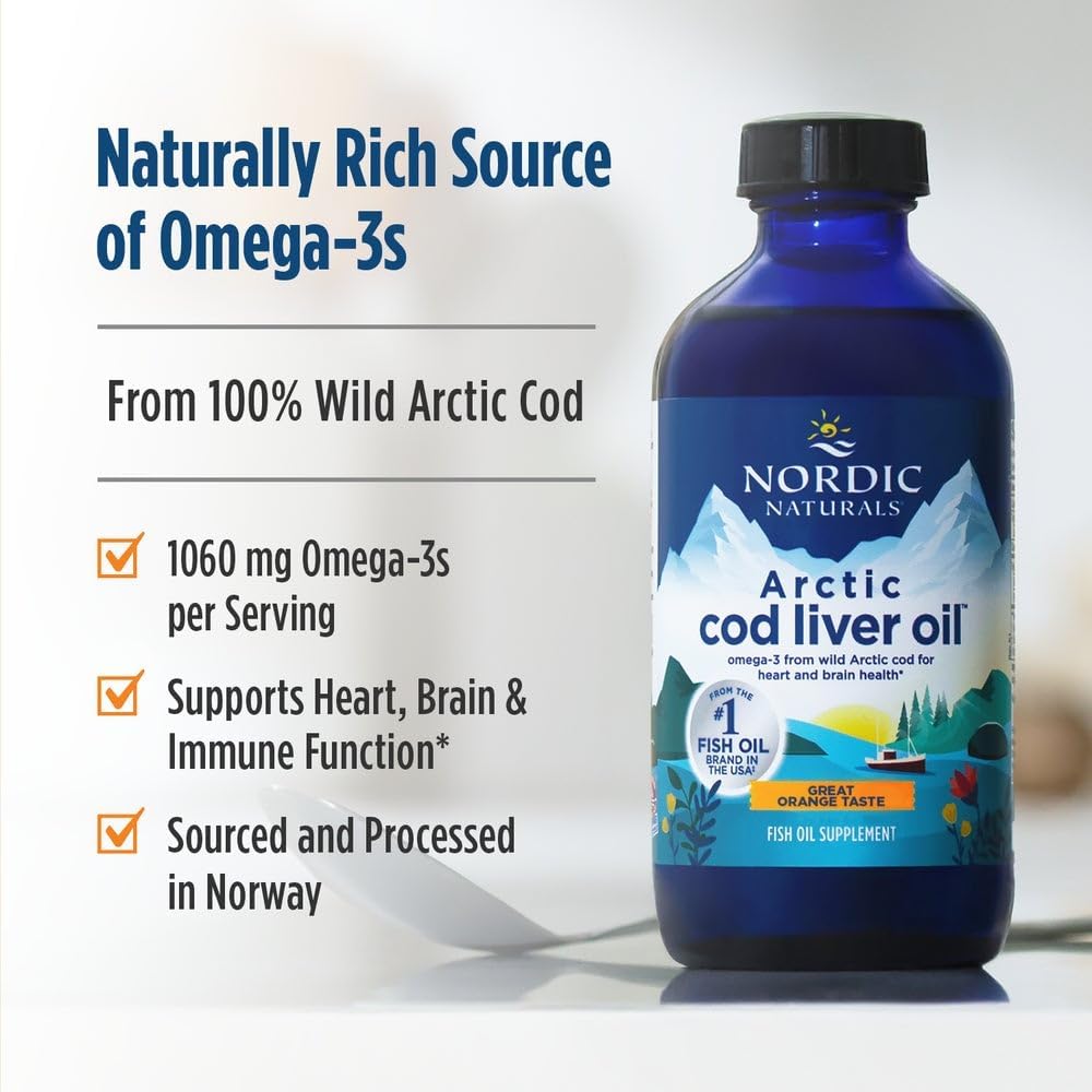 Nordic Naturals Arctic Cod Liver Oil Orange 237ml Pack of 2
