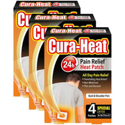 Cura-Heat 24H non-medicinal heat patches air-activated back shoulder 12 count front packaging