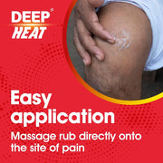 Deep Heat Heat Rub, tube and carton packaging, no flavour, 67g, topical application instructions