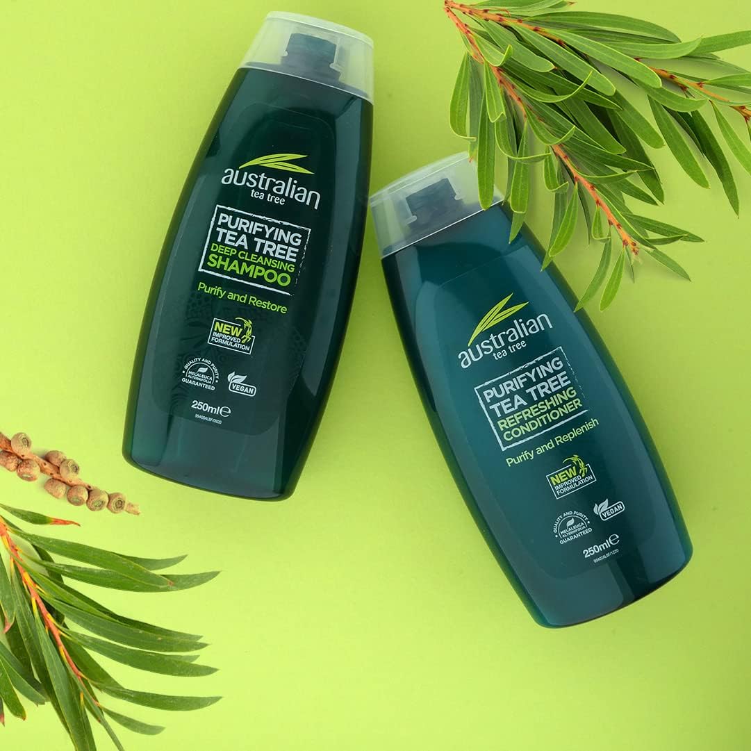 Australian Tea Tree Conditioner - Vegan & SLS Free - 250ml and Shampoo